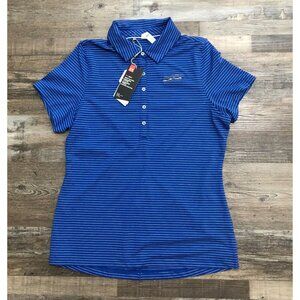 Under Armour Golf Womens Large Blue Polo Sweetgrass Golf Club New with Tags
